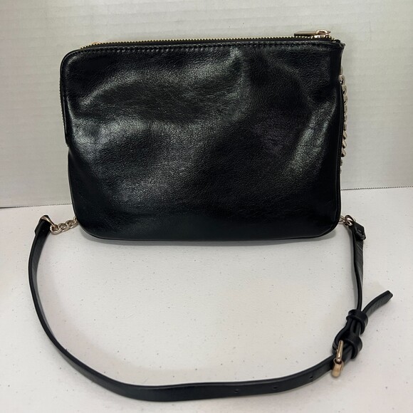 ZARA Trafaluc Black Crossbody Chain Strap Bag Handbag Purse - Picture 2 of 11